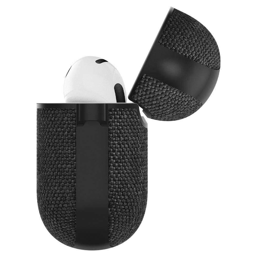 Spigen Urban Fit Θήκη Σιλικόνης για Apple AirPods 3 με Γάντζο (Μαύρο)