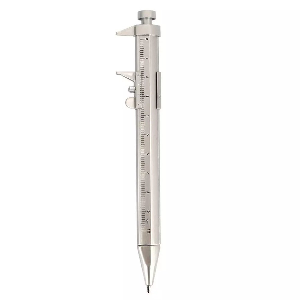 Στυλό εργαλείο με Παχύμετρο (Ασημί)