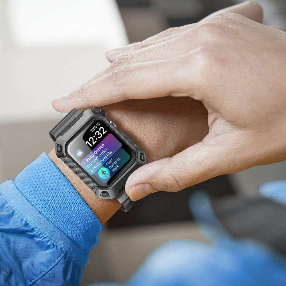 Supcase Unicorn Beetle Pro θήκη με λουράκι για Apple Watch 4/5/6/7/8/9/SE 44/45mm (Μαύρο)