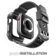 Supcase Unicorn Beetle Pro θήκη με λουράκι για Apple Watch 4/5/6/7/8/9/SE 44/45mm (Μαύρο)