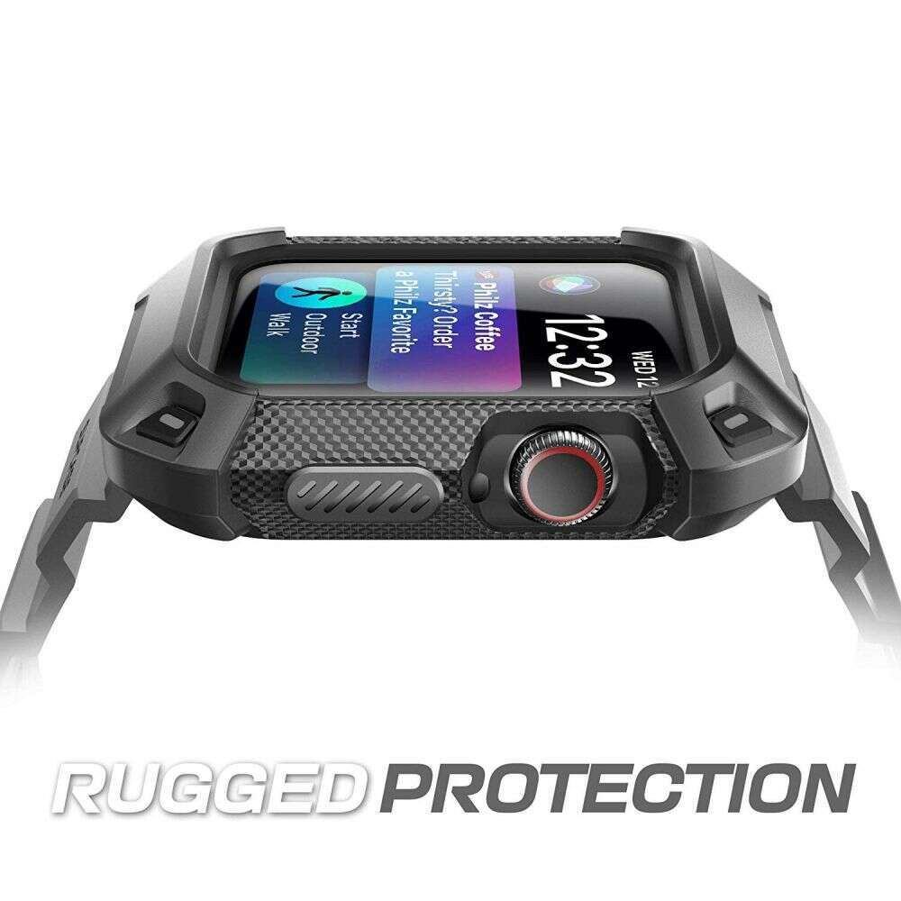 Supcase Unicorn Beetle Pro θήκη με λουράκι για Apple Watch 4/5/6/7/8/9/SE 44/45mm (Μαύρο)