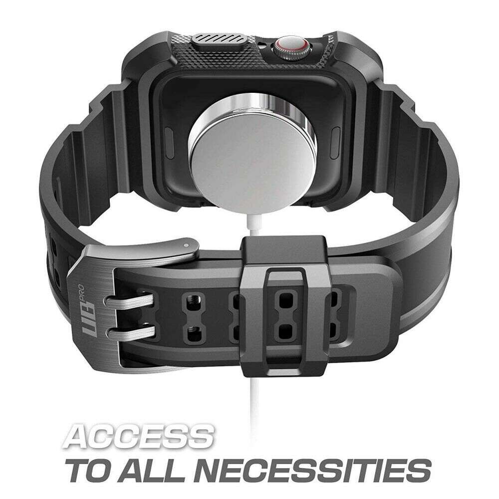 Supcase Unicorn Beetle Pro θήκη με λουράκι για Apple Watch 4/5/6/7/8/9/SE 44/45mm (Μαύρο)