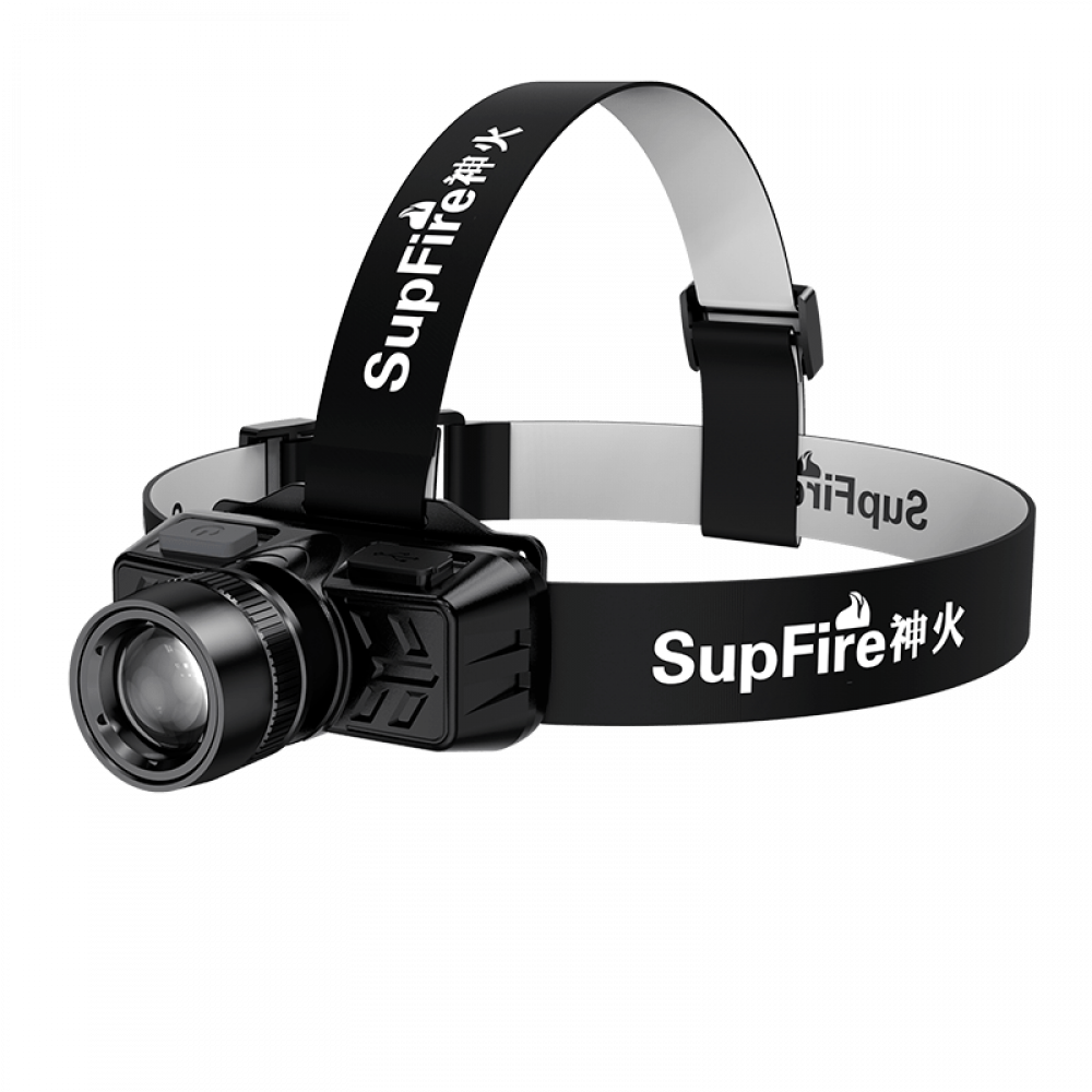 SuperFire HL50 επαναφορτιζόμενος φακός κεφαλής 300lm (Μαύρο)