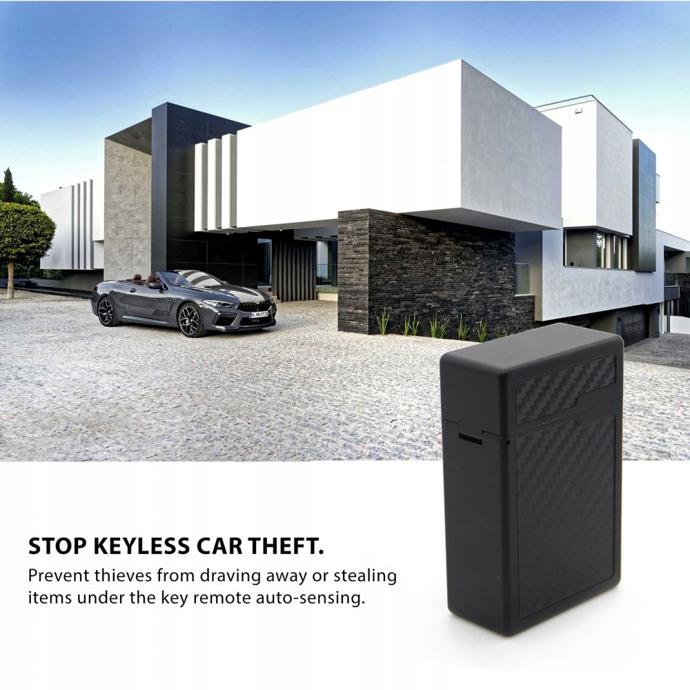 Tech-Protect Faraday Αντικλεπτική Θήκη Προστασίας Κλειδιών V2 Keyless RFID Signal Blocker Case (Carbon)