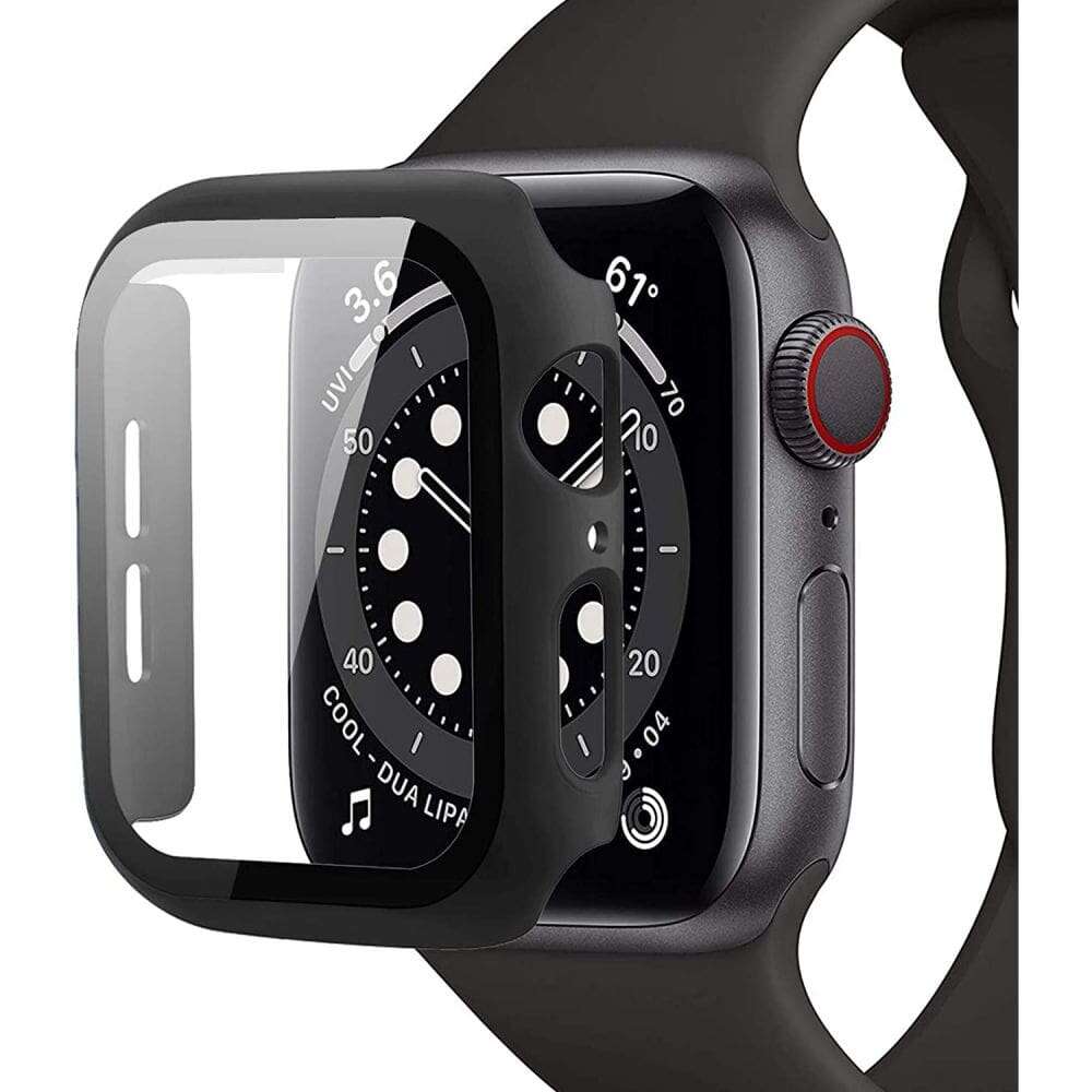 Tech Protect Defense360 Προστατευτική Θήκη PC μαζί με Tempered Glass για Apple Watch 40mm (Μαύρο)