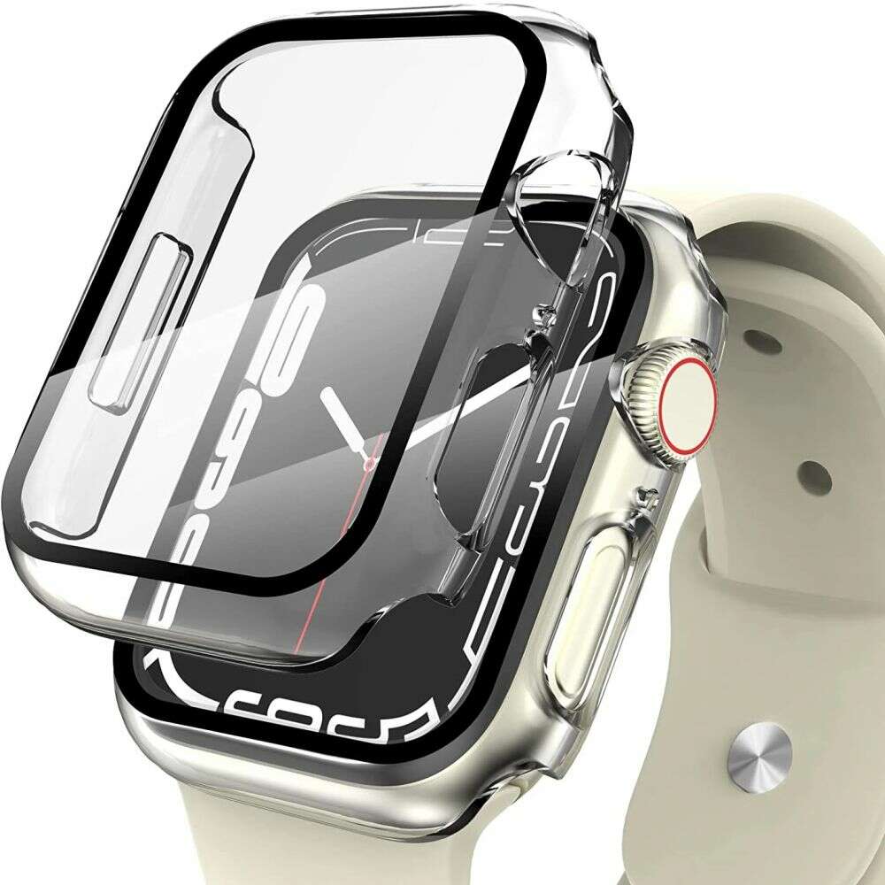 Tech Protect Defense360 Προστατευτική Θήκη PC μαζί με Tempered Glass για Apple Watch 7 / 8 / 9 - 45mm (Διάφανο)