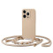 Tech Protect Icon Chain Back Cover Θήκη Σιλικόνης με Λουράκι για Apple iPhone 13 Pro (Μπεζ)