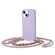 Tech Protect Icon Chain Back Cover Θήκη Σιλικόνης με Λουράκι για Apple iPhone 14 Plus (Violet)