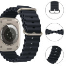 Tech-Protect Iconband Pro Λουράκι Σιλικόνης για Apple Watch 44/45/46/49mm (Μαύρο)