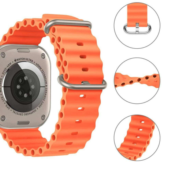 Tech-Protect Iconband Pro Λουράκι Σιλικόνης για Apple Watch 44/45/46/49mm (Πορτοκαλί)