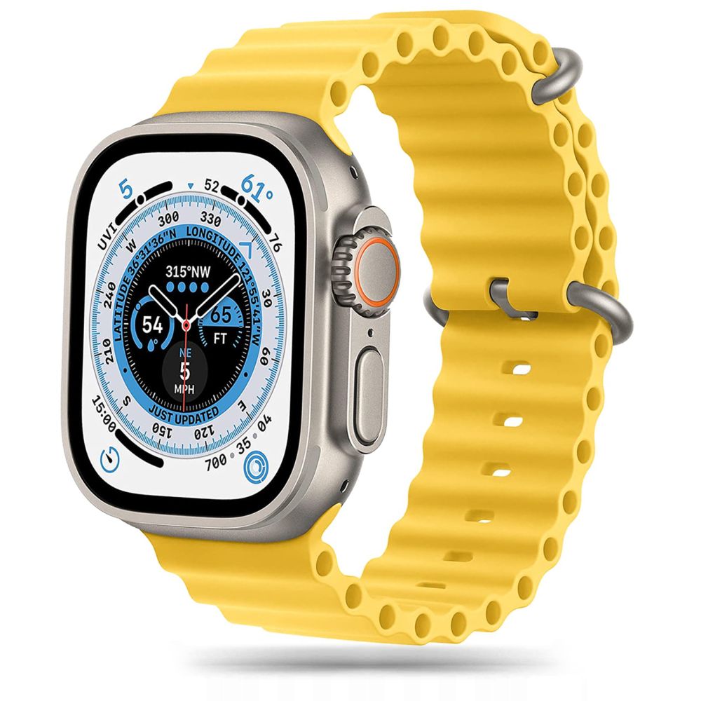 Tech-Protect Iconband Pro Λουράκι Σιλικόνης για Apple Watch 42/44/45/49mm (Κίτρινο)