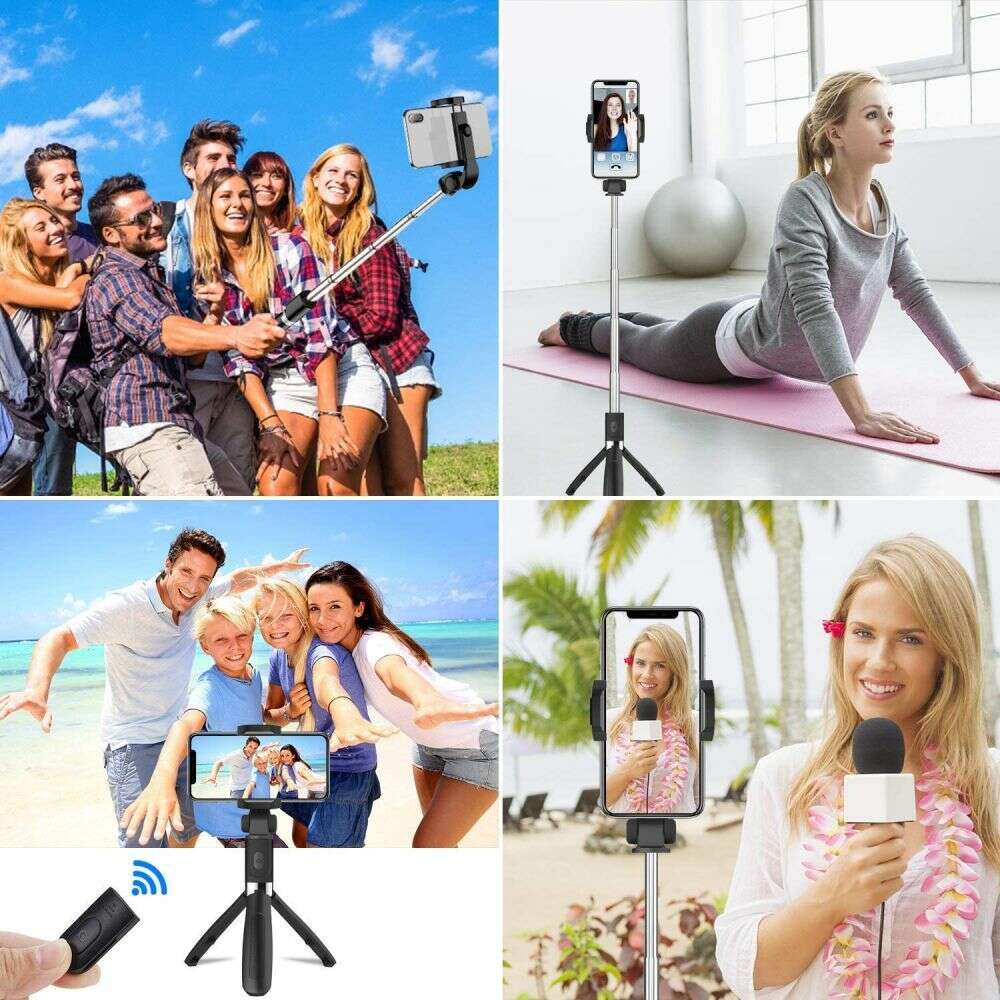 Tech-Protect L02S Bluetooth Wireless Tripod / Selfie Stick για Κινητά (Μαύρο)