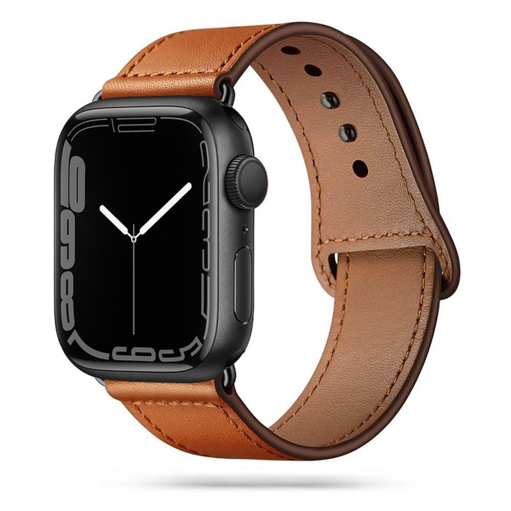 Tech-Protect LeatherFit δερμάτινο λουράκι για Apple Watch 38/40/41mm (Καφέ)