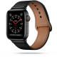 Tech-Protect LeatherFit δερμάτινο λουράκι για Apple Watch 42/44mm (Μαύρο)