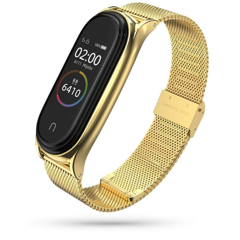 Tech-Protect Milanese Stainless Steel Watch Bracelet για Xiaomi Mi Band 5/6/6 nfc (Χρυσό)