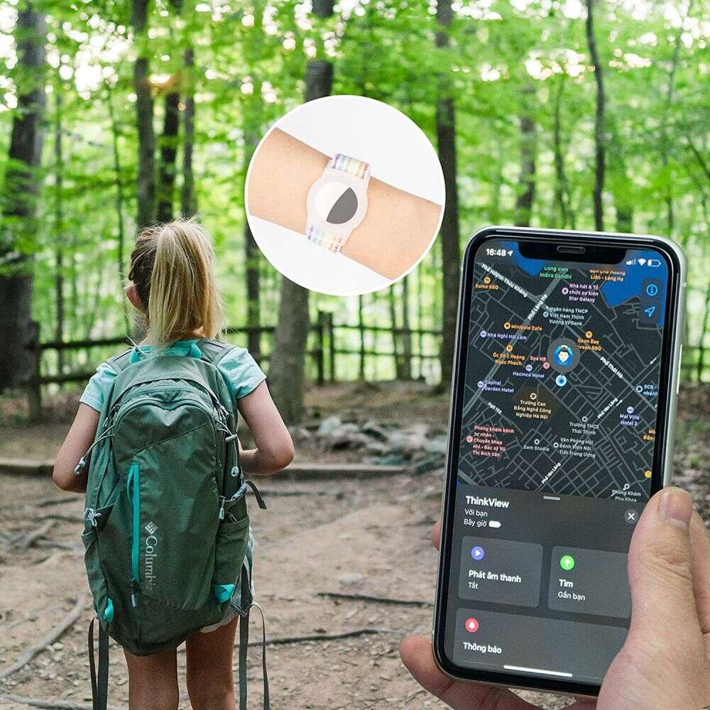 Tech-Protect Nylon For Kids Θήκη Καρπού Σιλικόνης για AirTag (Lime)