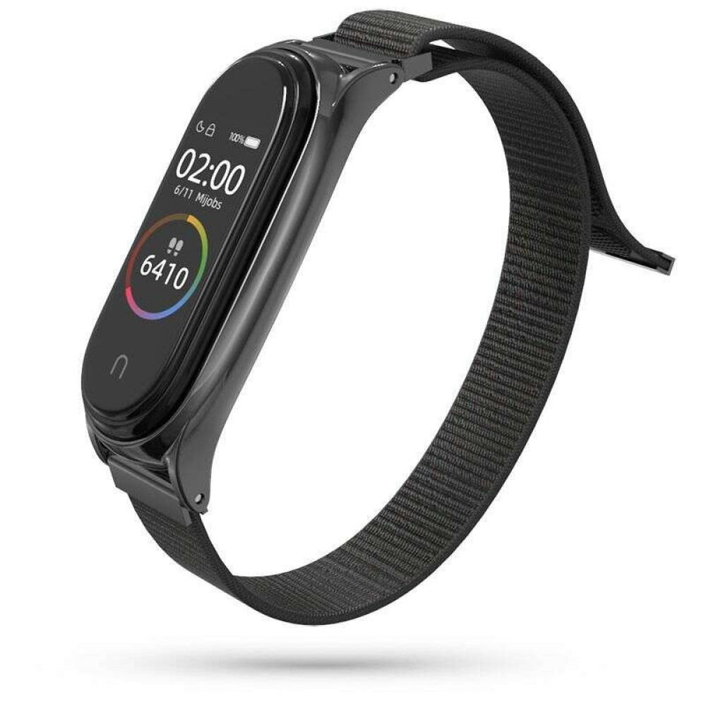 Tech-Protect Nylon λουράκι για Xiaomi Mi Smart Band 5/6 (Μαύρο)