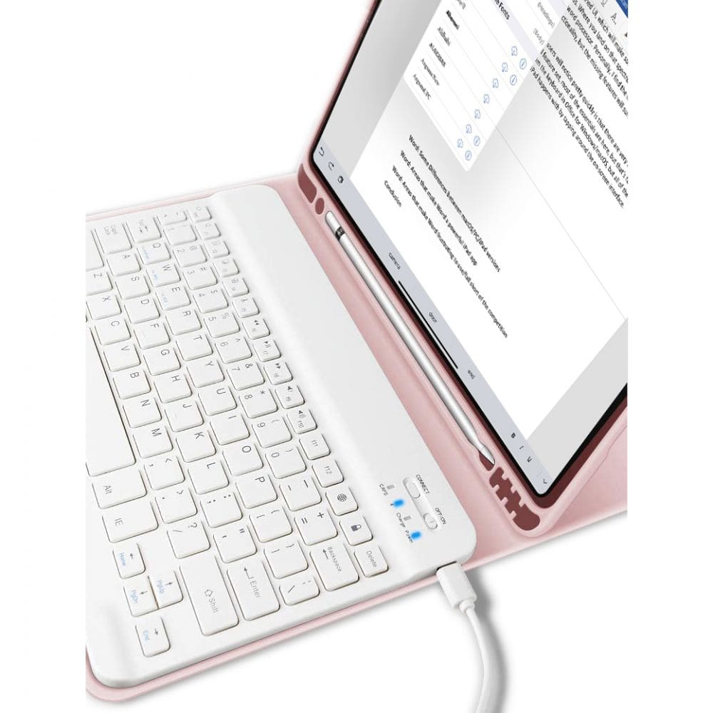 Tech-Protect SC Pen Flip Cover Πλαστικό με Πληκτρολόγιο για Apple iPad Mini 6 2021 (Ροζ)