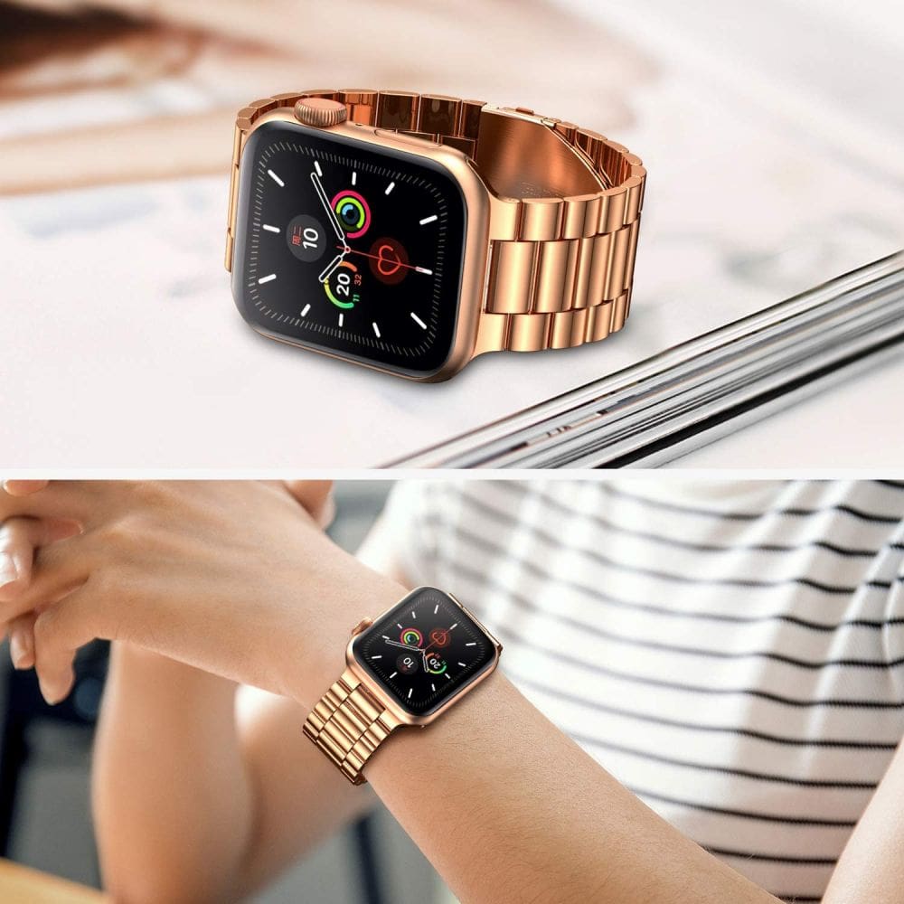 Tech-Protect Stainless Steel Bracelet για Apple Watch 38/40mm (Ροζ-Χρυσό)