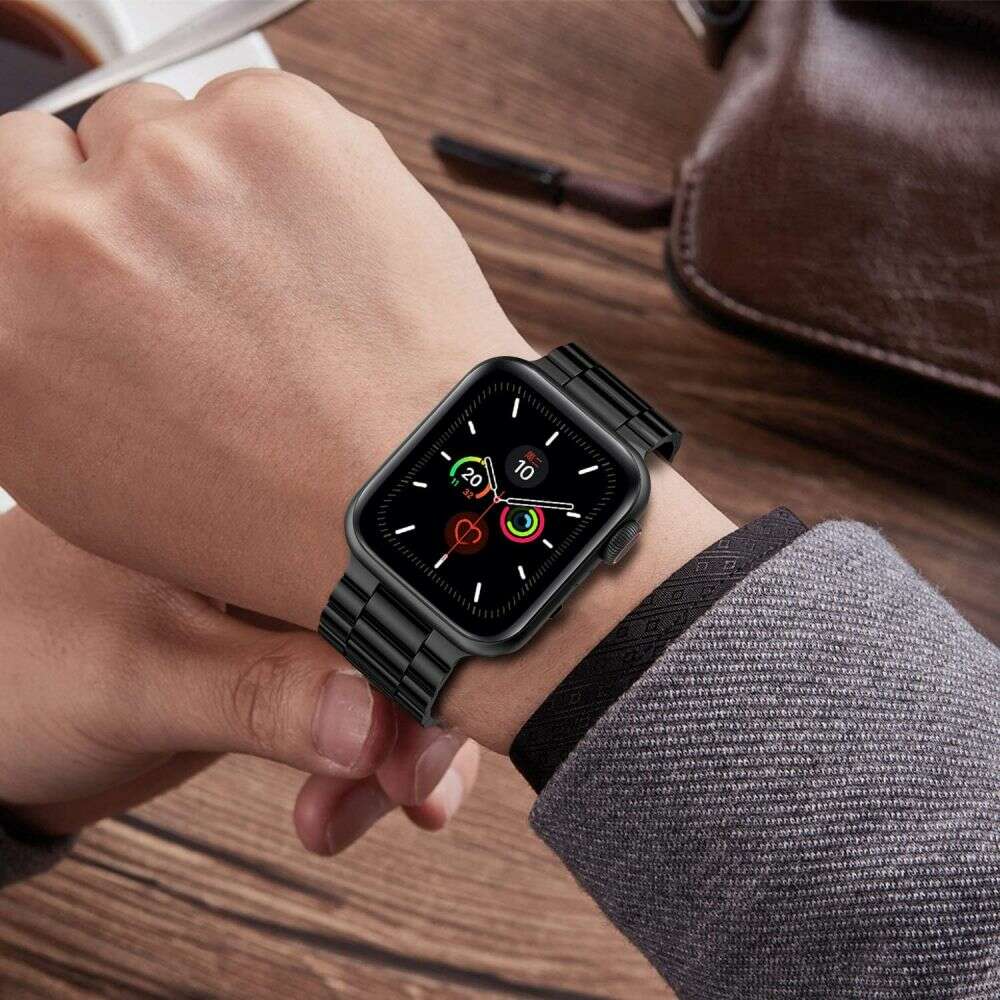 Tech-Protect Stainless Steel Bracelet για Apple Watch 42/44/45mm (Μαύρο)