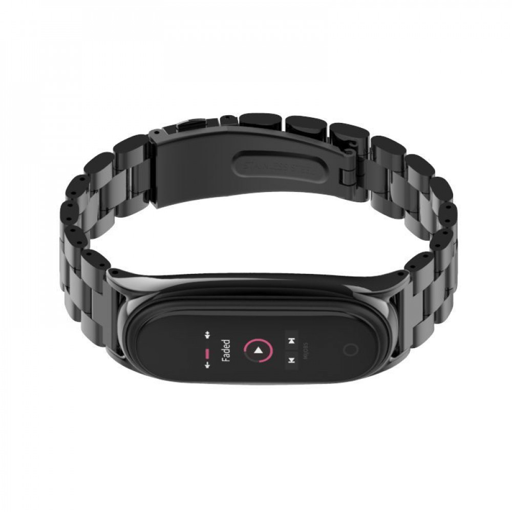Tech-Protect Stainless Steel Watch Bracelet για Xiaomi Mi Band 5/6/6 nfc (Μαύρο)