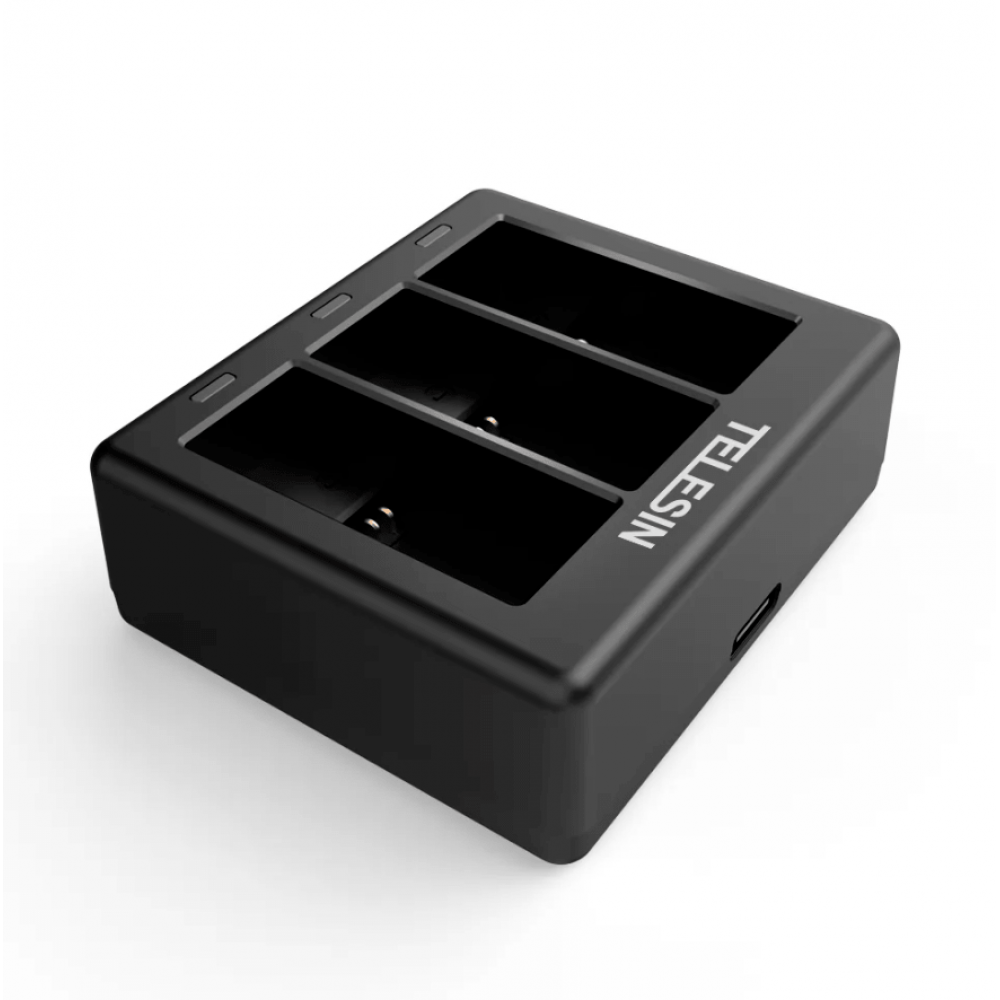 Telesin Φορτιστής Μπαταριών 3 θέσεων για GoPro HERO 9 GP-BCG-902 (Μαύρο)