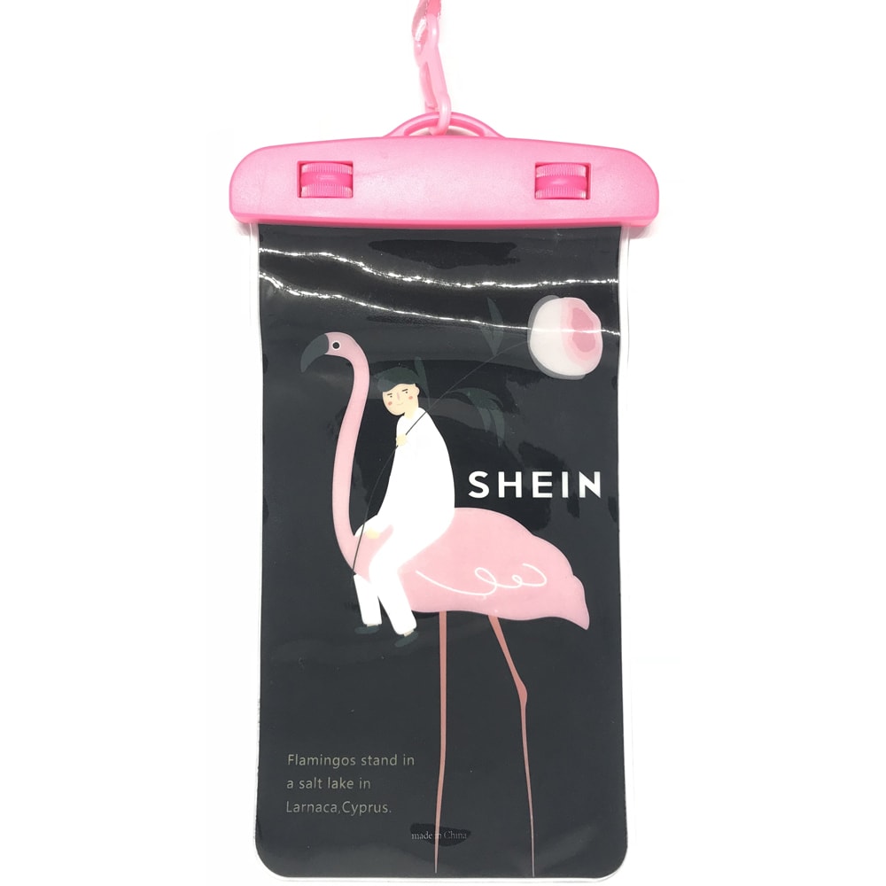 Θήκη OEM Αδιάβροχη υποβρύχια universal Flamingo Shein για smartphones έως 5.8¨ - Μαύρο/Διάφανο