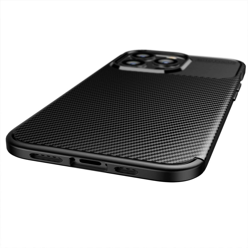 Θήκη Carbon Premium για Apple iPhone 12 / 12 Pro (Μαύρο)