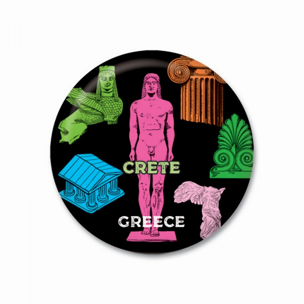 Thinkofgreece Μαγνητάκι 3.8cm Crete Statue Mix 8