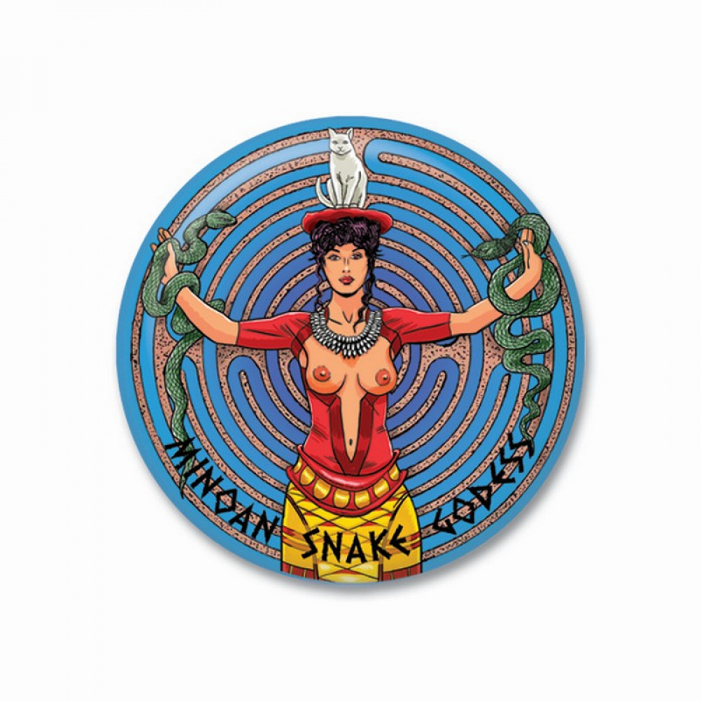 Thinkofgreece Μαγνητάκι 3.8cm Snake Godess