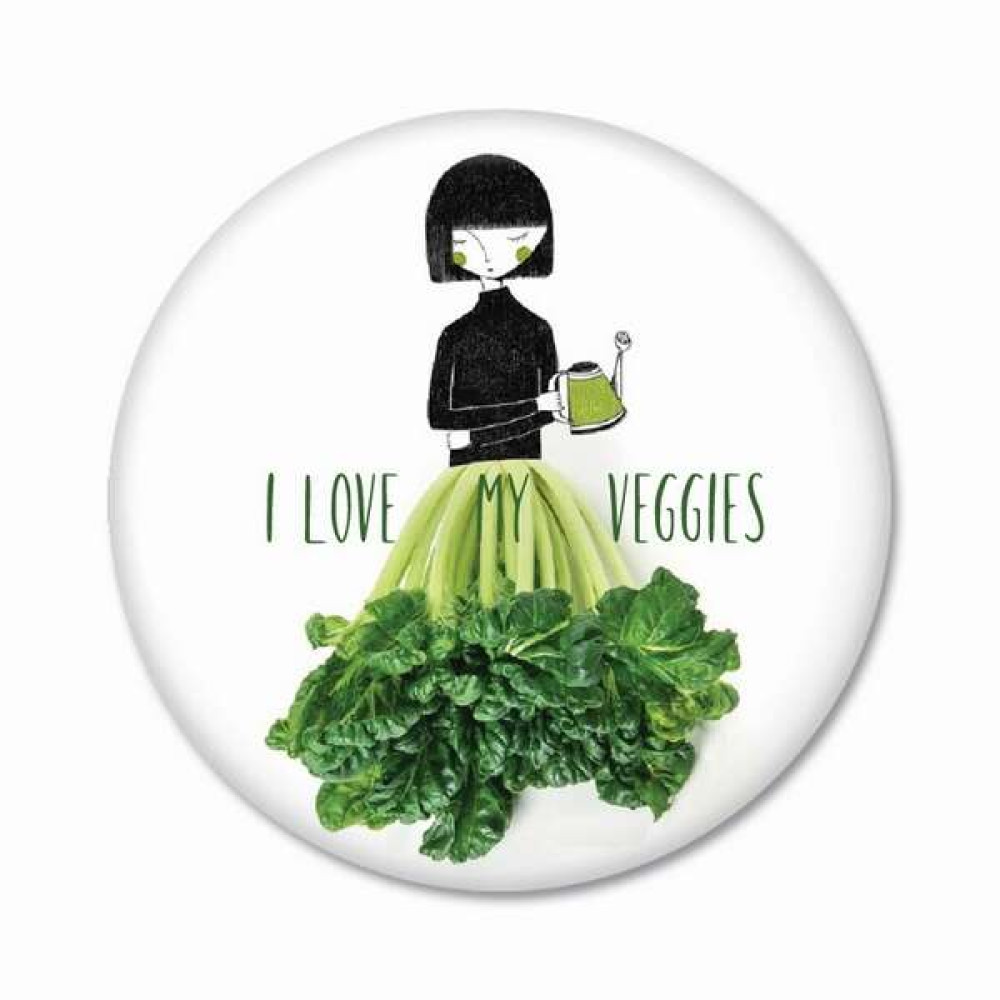 Thinkofgreece Μαγνητάκι 5.9cm I Love my Veggies