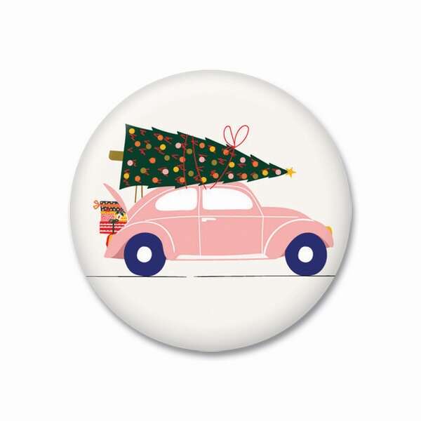 Thinkofme Christmas Μαγνητάκι 3.8cm Αυτοκίνητο με Δέντρο