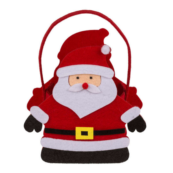 Τσάντα Δώρου από Τσόχα Santa Claus 21 x 13 x 8 cm Κόκκινο (1 τμχ)