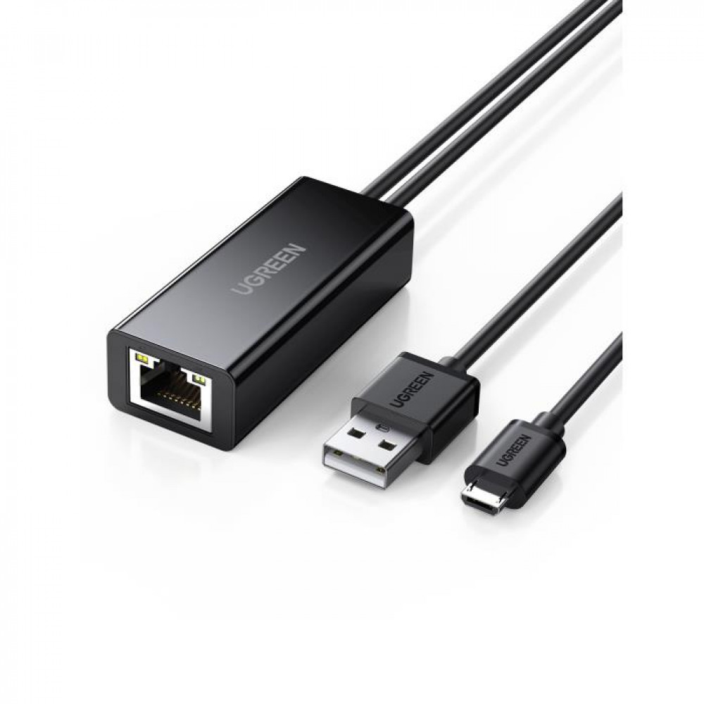 Ugreen 30985 Αντάπτορας MicroUSB 2.0 σε Fast Ethernet (Μαύρο)