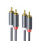 Ugreen AV104/10518 καλώδιο ήχου 2xRCA M/M 2m (Μαύρο)