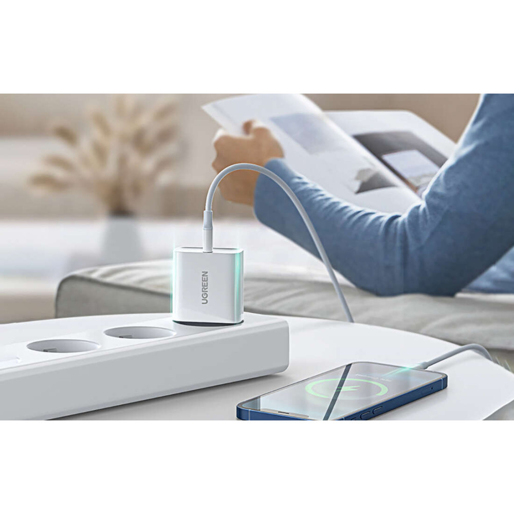 UGreen CD137/60450 USB-C φορτιστής PD 3.0 20W (Λευκό)