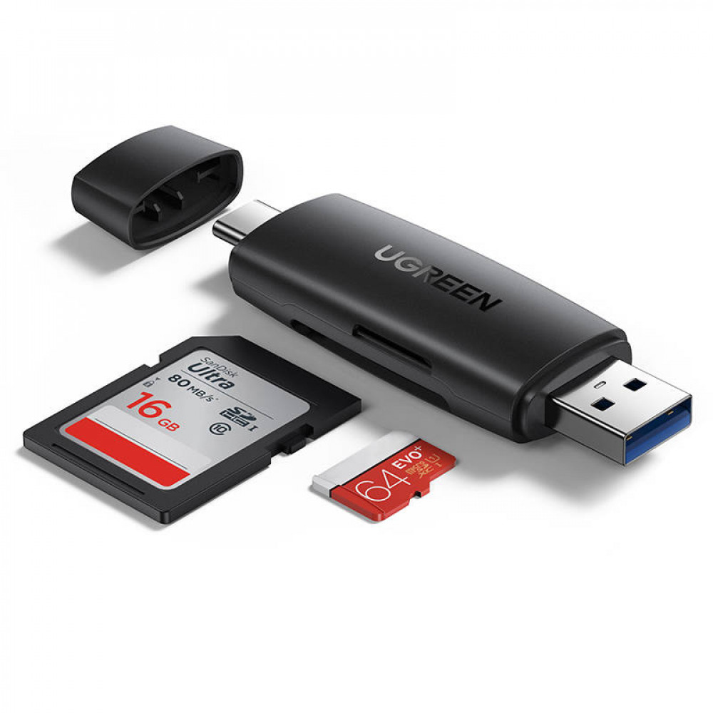 Ugreen CM304/80191 Card Reader USB και Type-C για SD/microSD