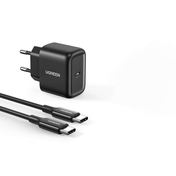 UGreen CD250/50581 Φορτιστής USB-C με καλώδιο 2m USB-C σε USB-C 25W (Μαύρο)