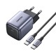 UGreen GaN φορτιστής USB-C CD319/25257 PD 30W + Type-C καλώδιο 1m (Γκρι)