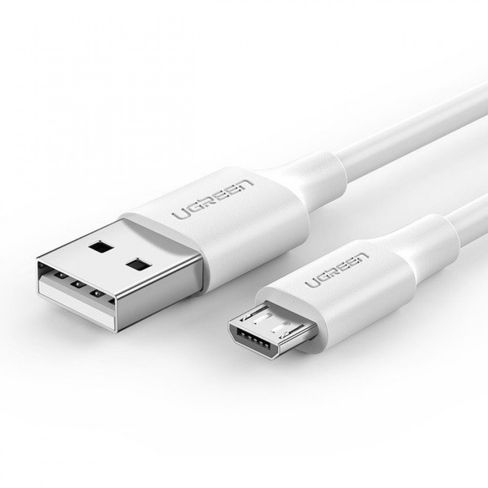 Ugreen Καλώδιο Φόρτισης USB 2.0 to micro USB 60141 1m (Λευκό)