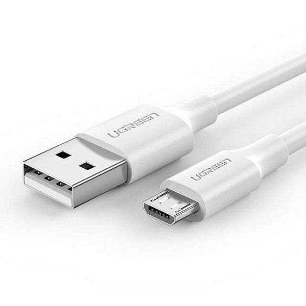 Ugreen Καλώδιο Φόρτισης USB 2.0 to micro USB 60141 1m (Λευκό)