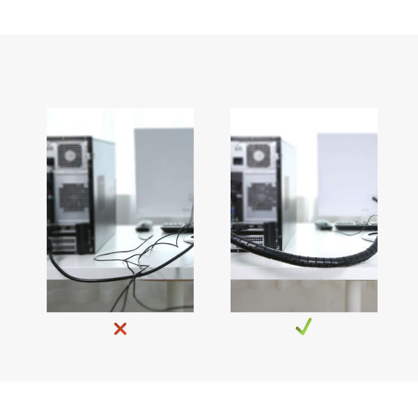 UGreen σπιράλ οργάνωσης καλωδίων LP121 25mm 1.5m (Μαύρο)