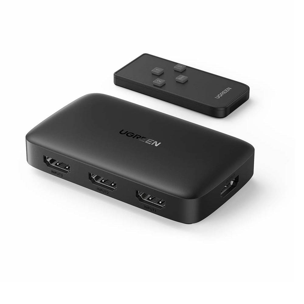 UGreen Switch Box 3in1 HDMI 1.4 4K 30 Hz CM332 (Μαύρο)