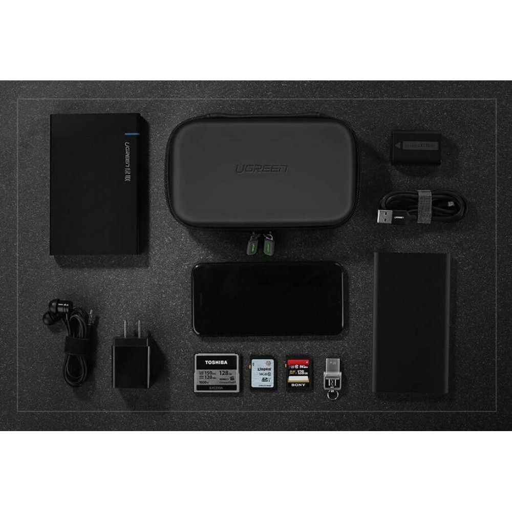UGreen θήκη LP128/40707 Hard Disk SSD και GSM accessories 40707 Medium 16 x 8,5 x 4,4 cm (Μαύρο)