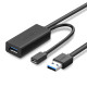 Ugreen US175/20826 Καλώδιο USB 3.0 M/F με Power Port 5m