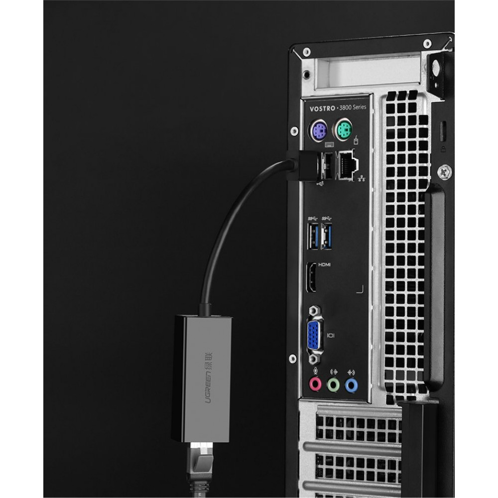 UGreen USB 3.0 σε RJ45 Ethernet Gigabit Lan Adapter CR111 20256 (Μαύρο)
