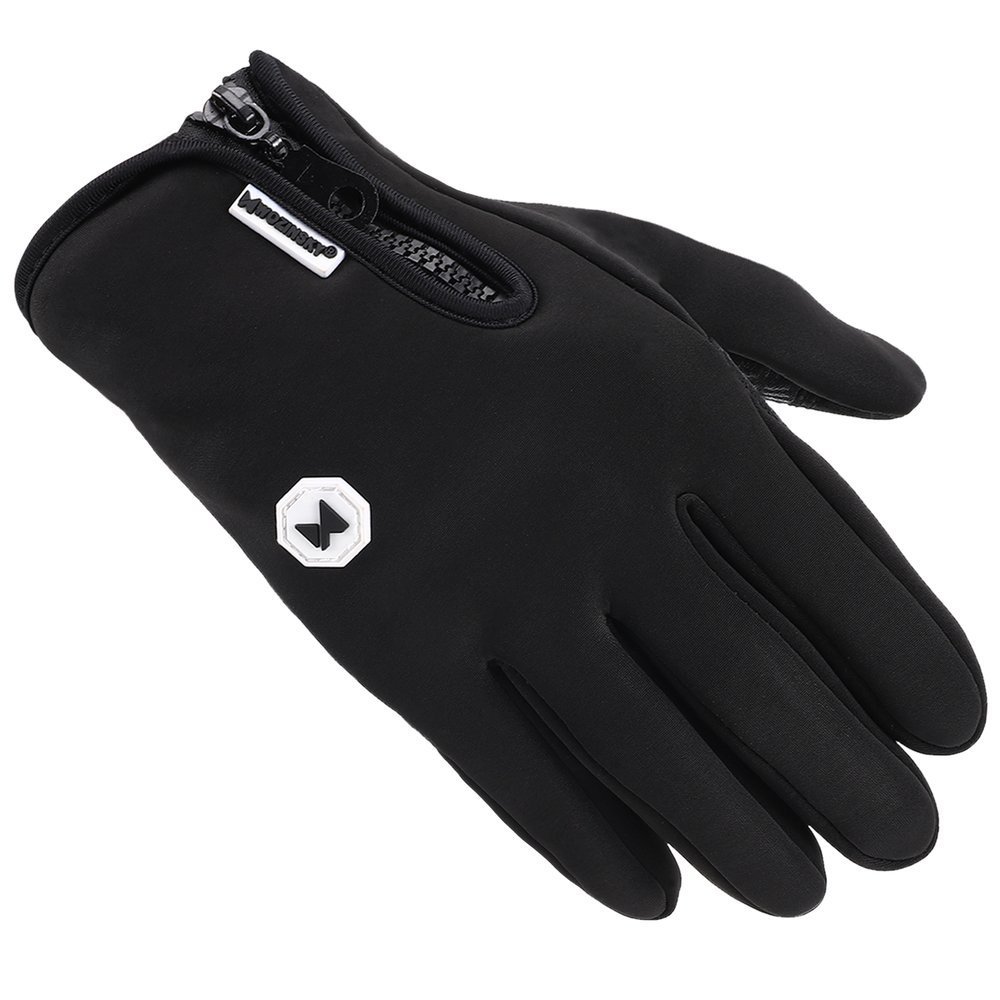 Αδιάβροχα γάντια Άθλησης συμβατά με touch screens Wozinsky WTG1BK One Size (Μαύρο)