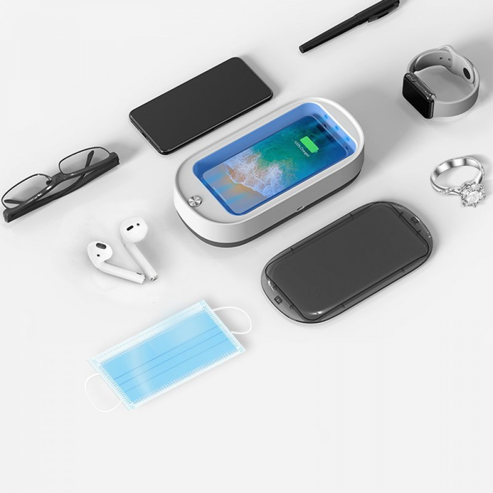 UVC φορητός αποστειρωτής κινητών, κοσμημάτων και μικροαντικειμένων (Λευκό)