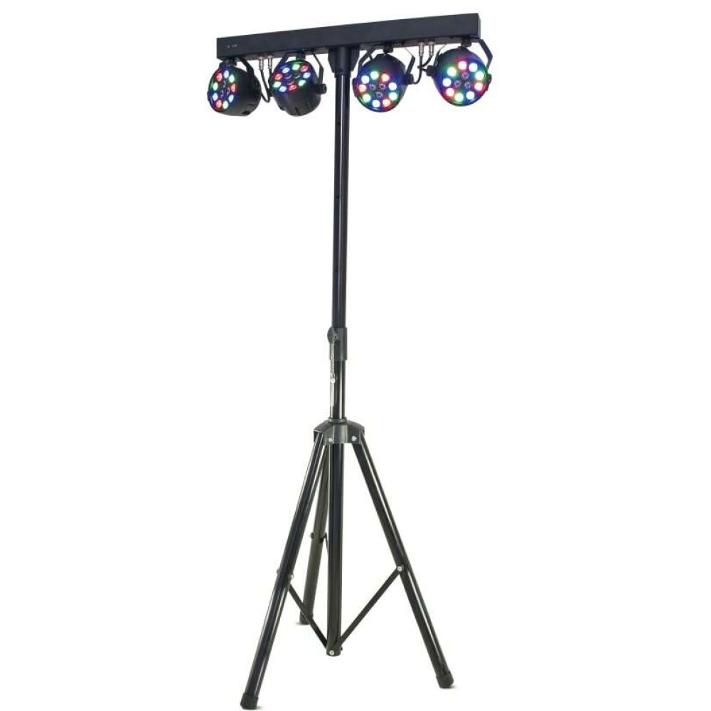 Βάση με Φώτα 4x 1W RGBW PAR CANS - ibiza Light - DJLIGHT80LED