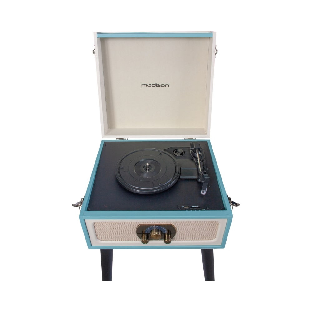 Vintage Πικάπ Madison LPRETRO-MKII αυτοενισχυόμενο με Bluetooth, USB/SD & FM Radio